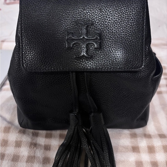 Tory Burch Handbags - Tory Burch Black Pebbled Leather Backpack